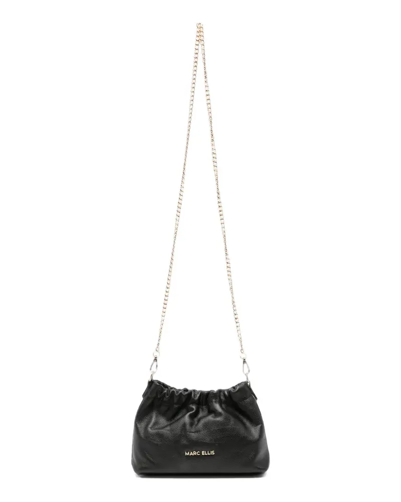MARC ELLIS Zoedo ruched shoulder bag - Schwarz Schwarz