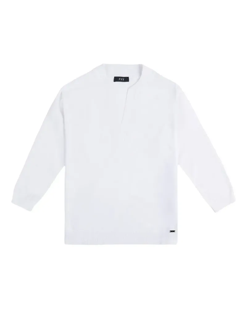 Fay Pullover mit V-Ausschnitt - Weiß Weiß