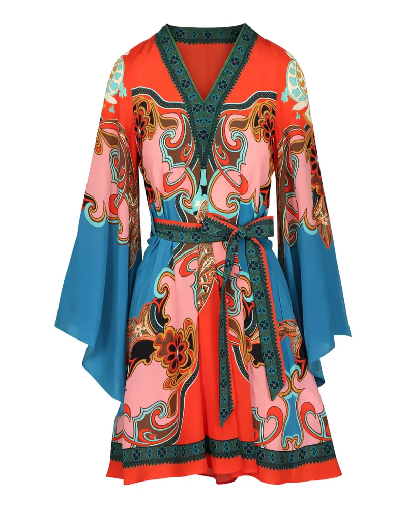 Etro Minikleid mit Paisley-Print - Orange Orange