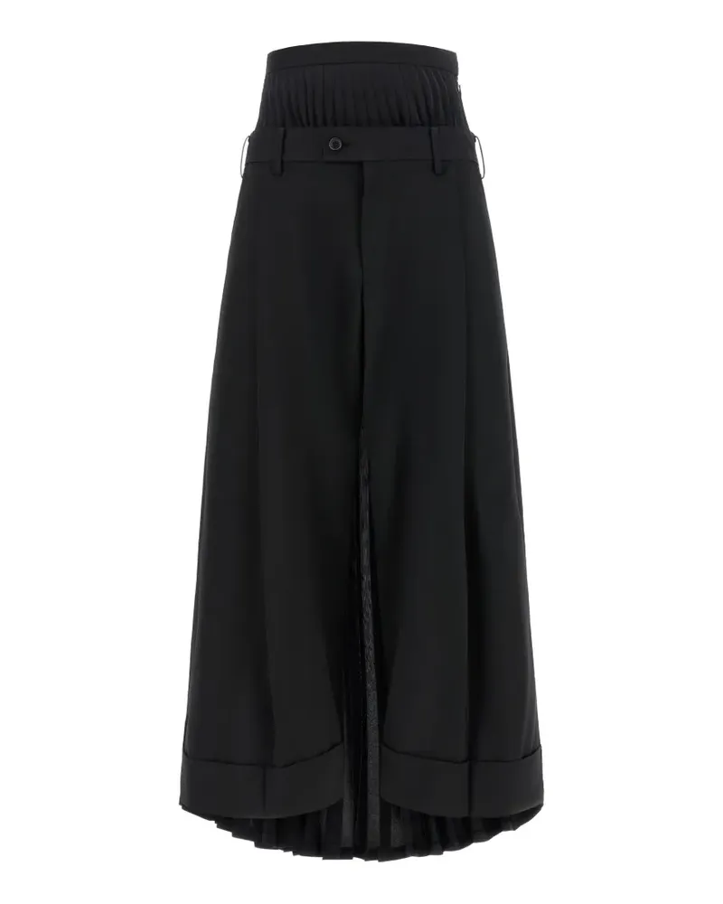 Junya Watanabe pleated trousers - Schwarz Schwarz