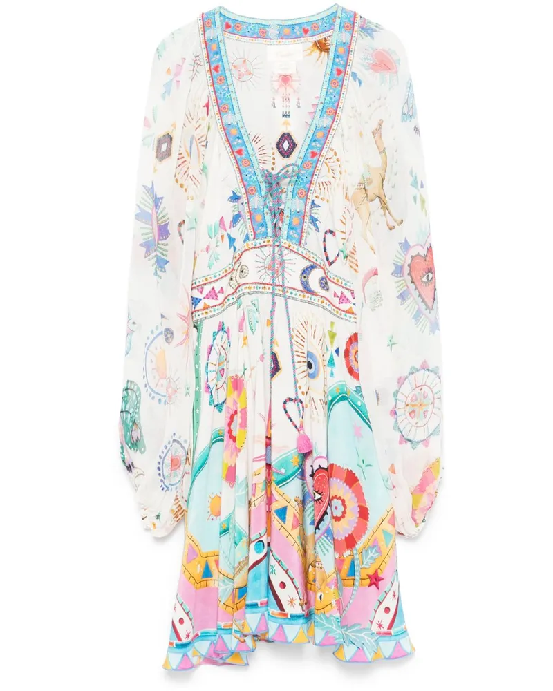 Camilla Living in Color Minikleid - Weiß Weiß