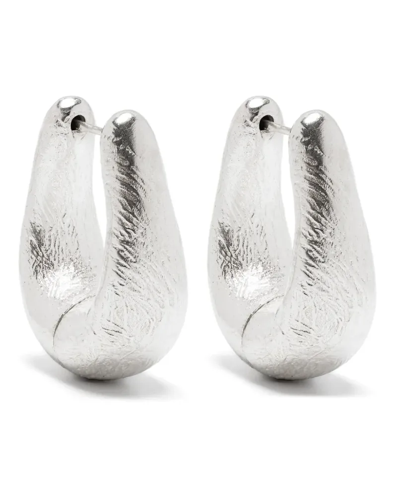 forte_forte Skulpturale Ohrringe - Silber Silber
