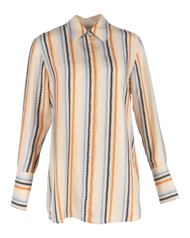 Victoria Beckham striped long sleeve shirt - Nude Nude