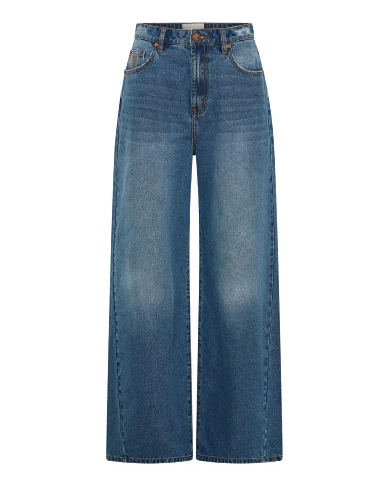 One Teaspoon Love Machines Wide-Leg-Jeans - Blau Blau