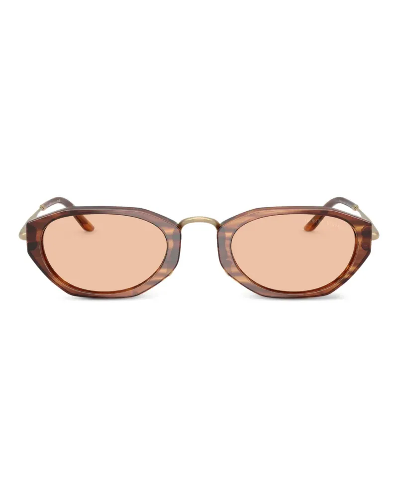 Giorgio Armani Sonnenbrille mit ovalem Gestell - Grün Grün