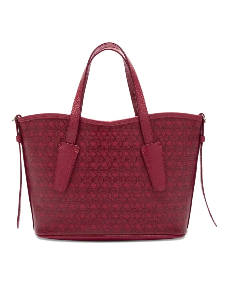 Coccinelle Schultertasche mit Monogrammmuster - Rot Rot
