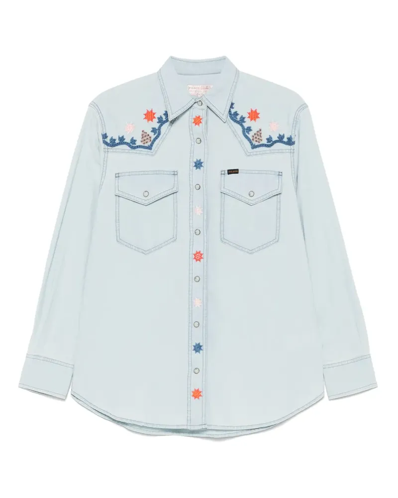 Filson Hemd mit Stickerei - Blau Blau