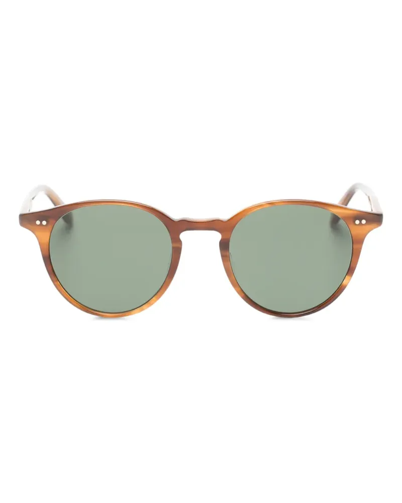 Garrett Leight Runde Clune Sonnenbrille - Braun Braun