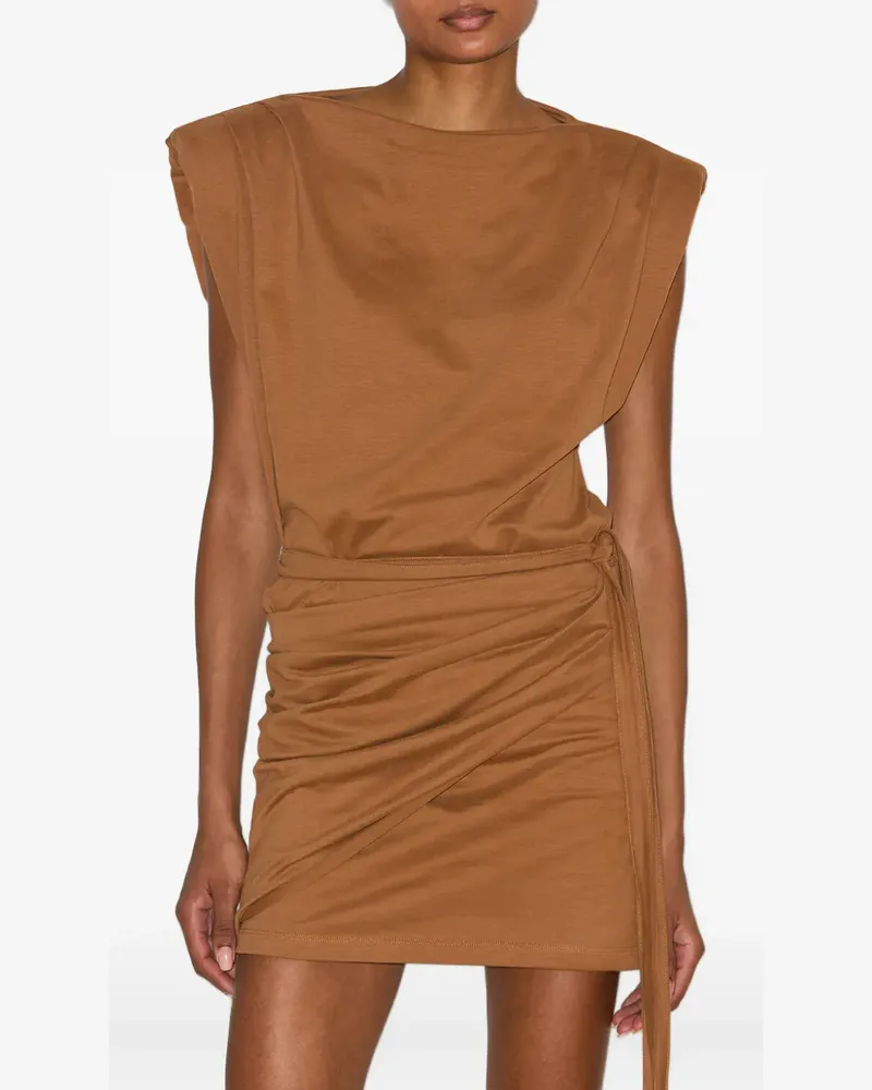 Isabel Marant Gewickeltes Marielle Minikleid - Braun Braun