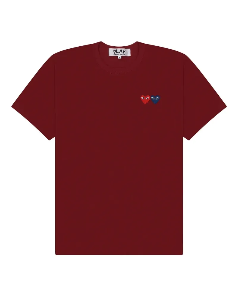 Comme des Garçons T-Shirt mit Logo-Patch - Rot Rot
