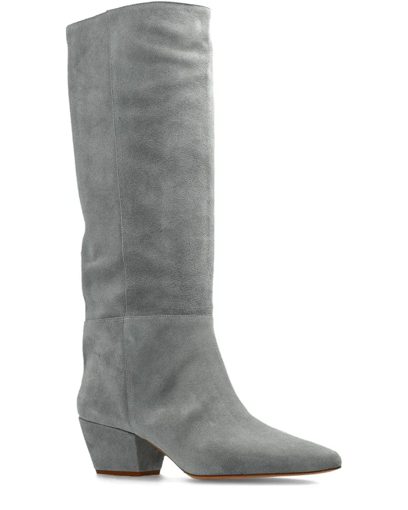 forte_forte Kniehohe Stiefel aus Wildleder - Grau Grau