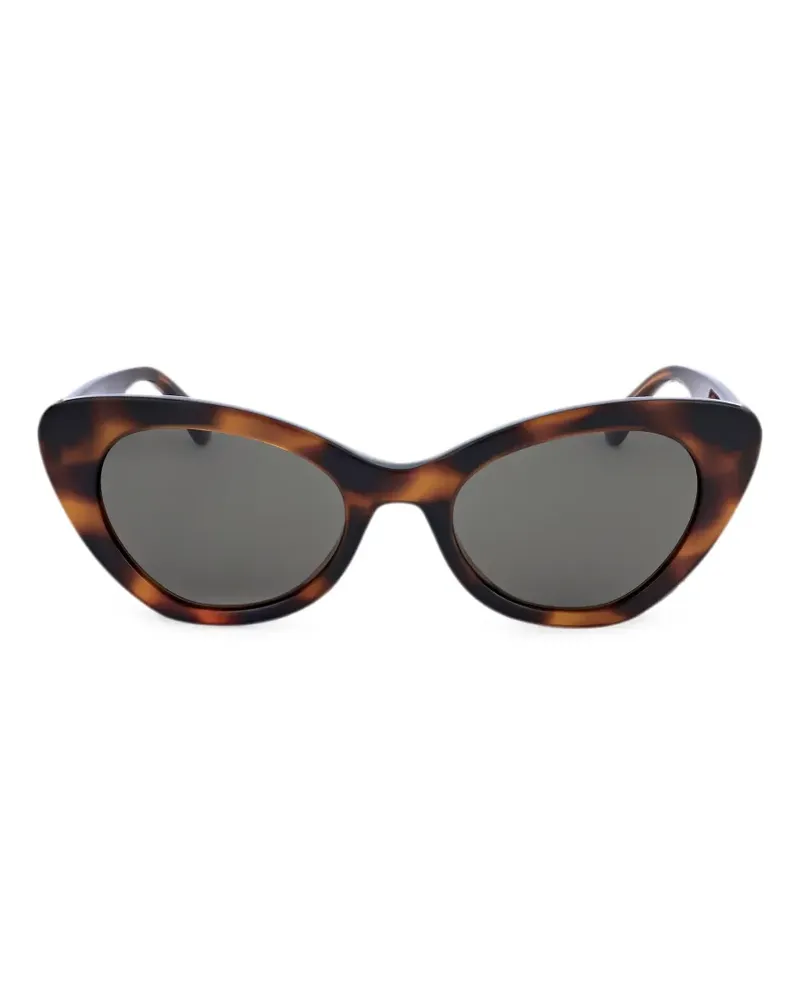 Moschino Cat-Eye-Sonnenbrille mit Logo-Schild - Braun Braun