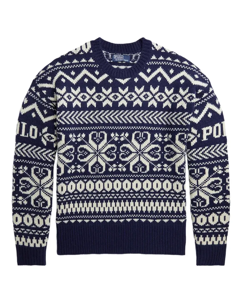 Ralph Lauren Fair Isle logo-intarsia sweater - Blau Blau