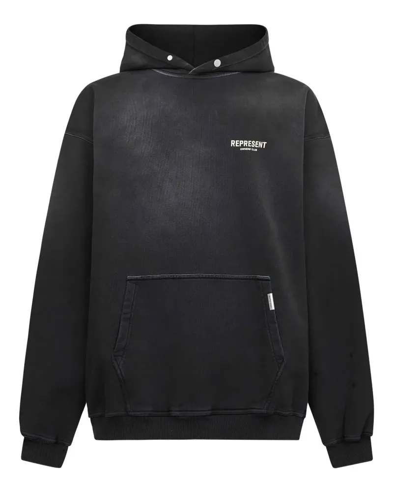 REPRESENT Hoodie mit Logo-Print - Schwarz Schwarz