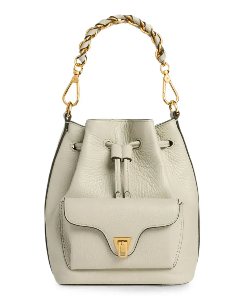 Coccinelle Beat Generation grained leather shoulder bag - Nude Nude