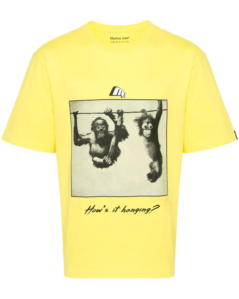 Martine Rose T-Shirt mit Foto-Print - Gelb Gelb