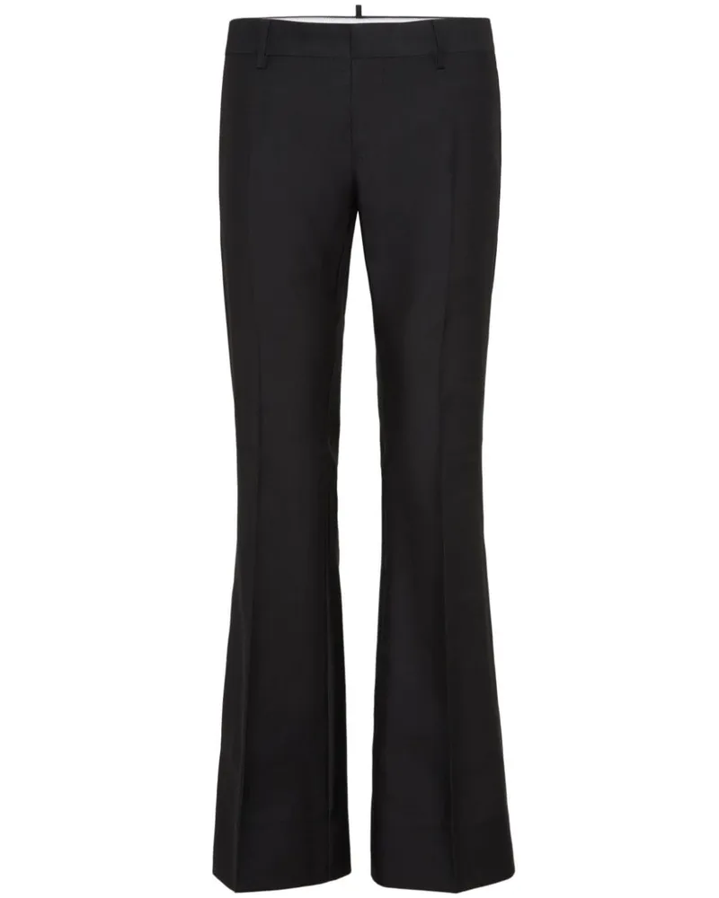 Dsquared2 Schlaghose aus Wolle - Schwarz Schwarz