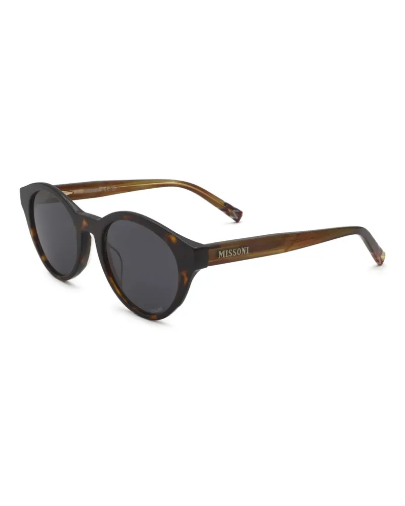Missoni Runde Sonnenbrille in Schildpattoptik - Braun Braun