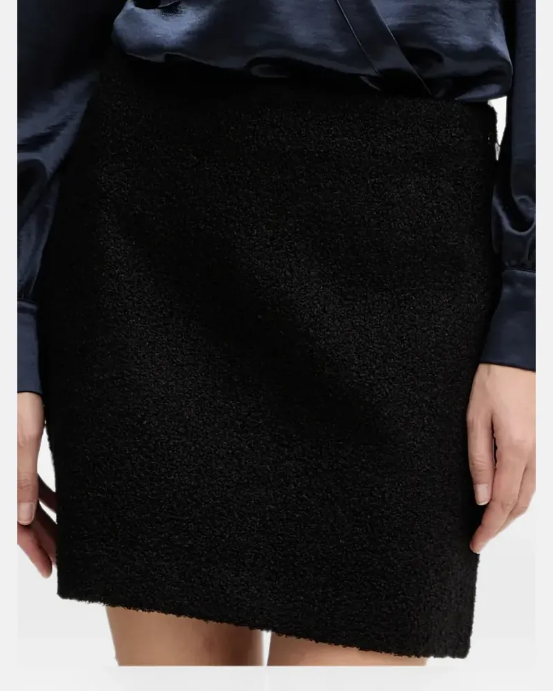Guess bouclé high-waisted mini skirt - Schwarz Schwarz