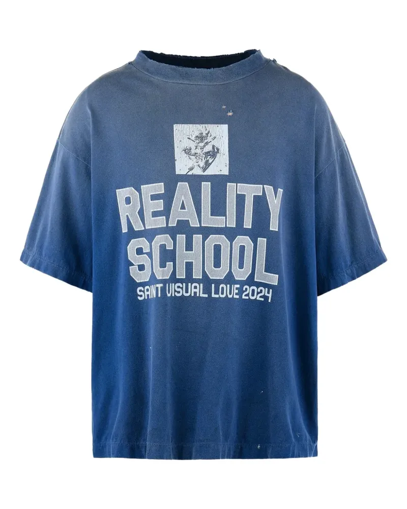 SAINT MXXXXXX T-Shirt mit grafischem Print - Blau Blau