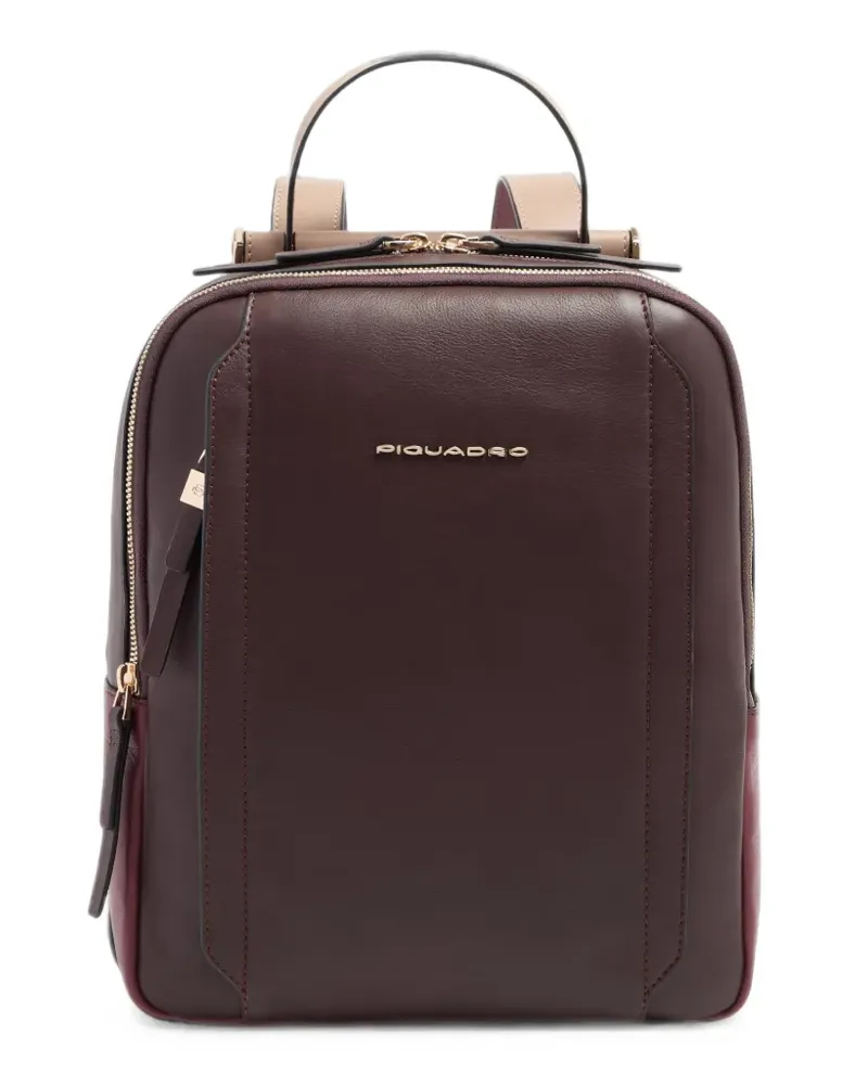 Piquadro RFID iPad® 11" leather backpack - Rot Rot