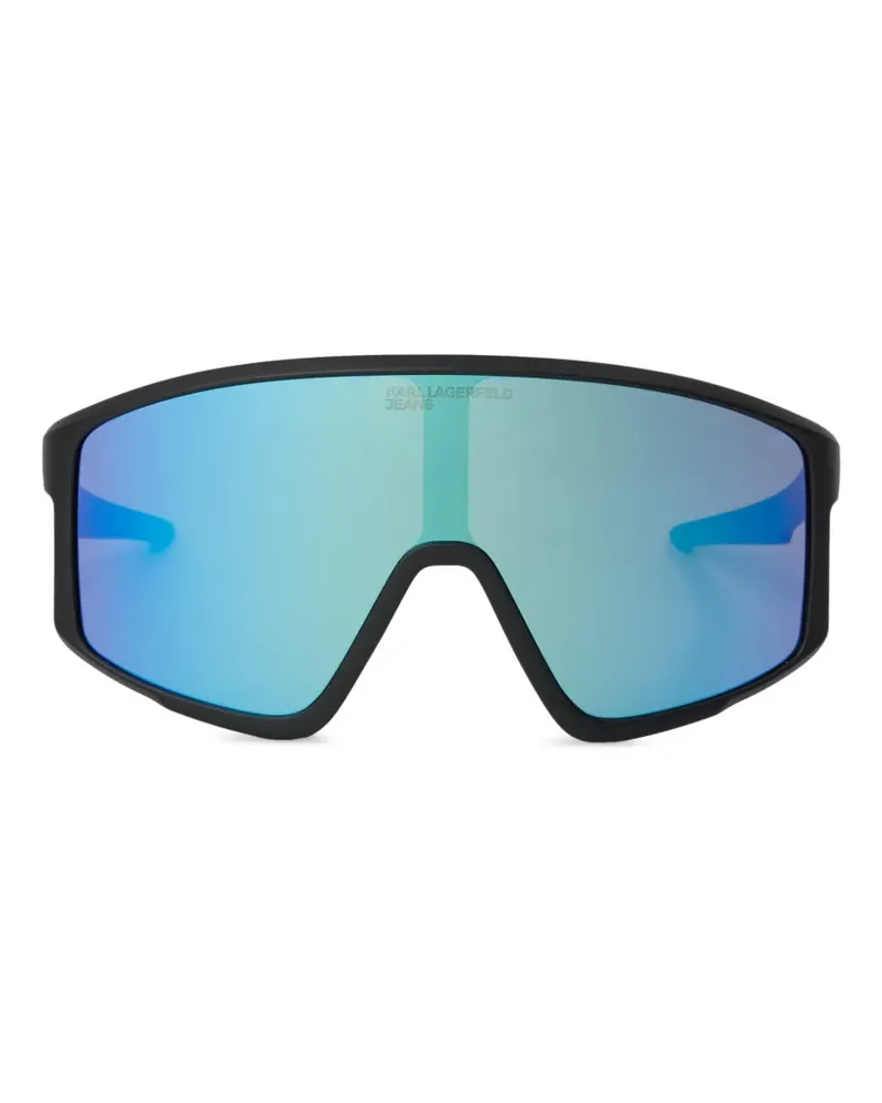 Karl Lagerfeld Geometrische Sonnenbrille - Schwarz Schwarz