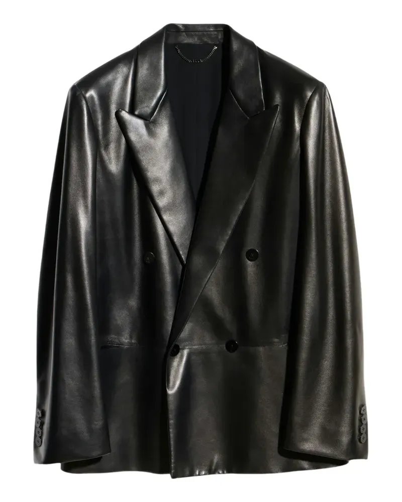 Gucci Doppelreihige Oversized-Jacke - Schwarz Schwarz