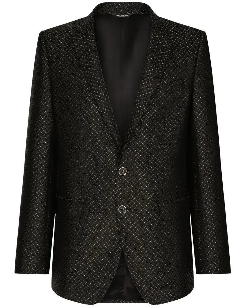 Dolce & Gabbana Einreihiges Martini-Fit-Anzug - Schwarz Schwarz