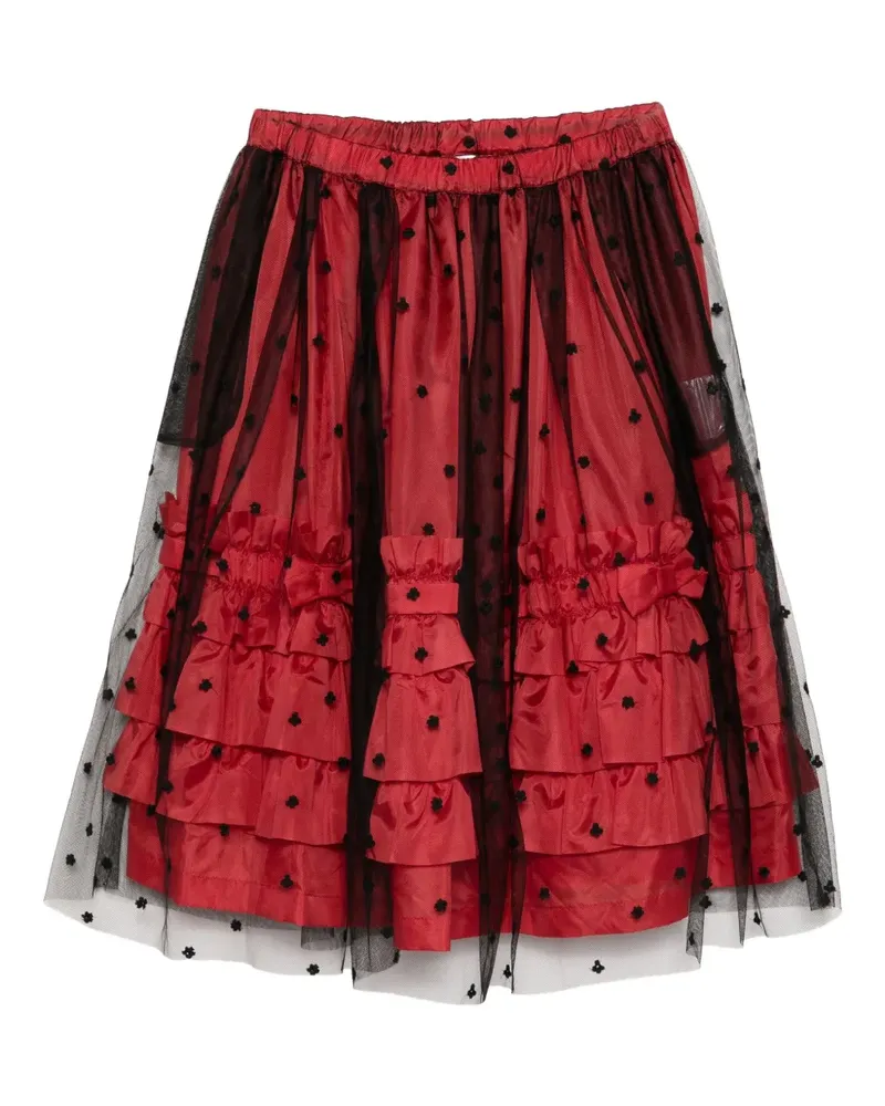 Comme des Garçons Rock im Layering-Look - Rot Rot