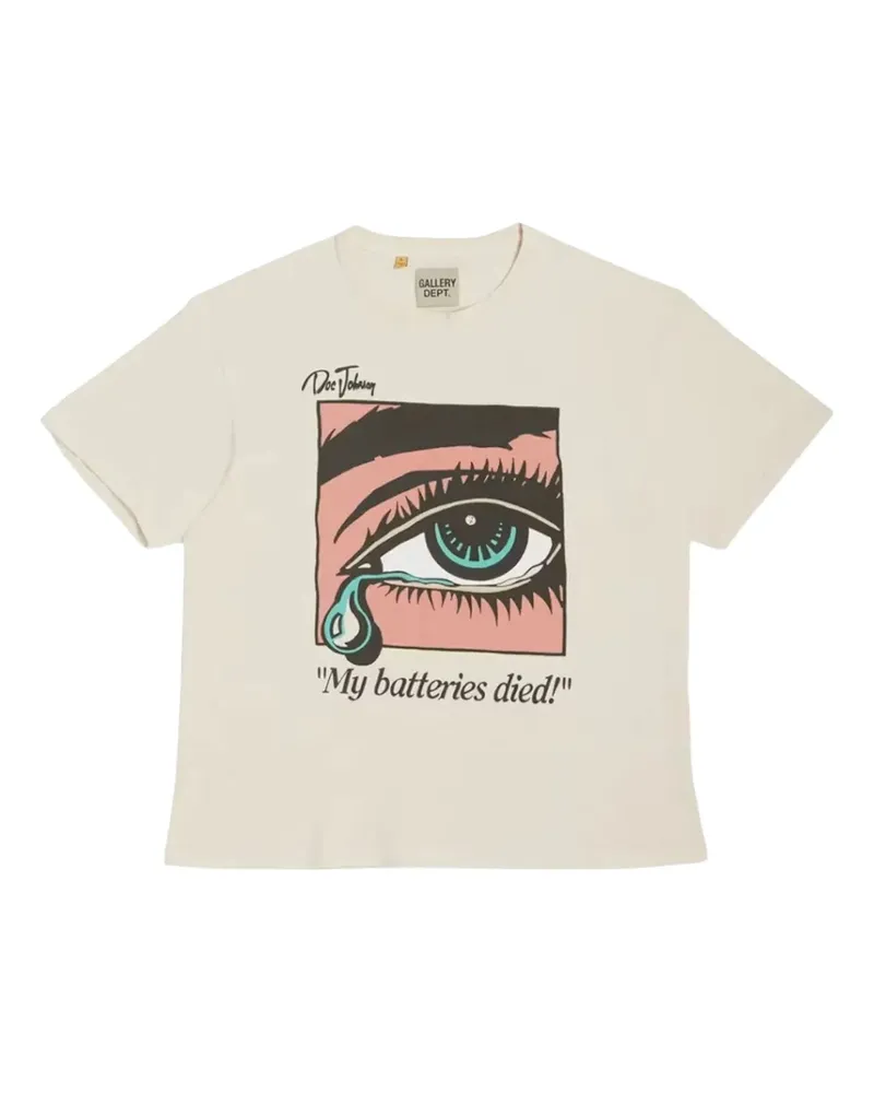 GALLERY DEPT. Dead Batteries T-Shirt mit grafischem Print - Weiß Weiß