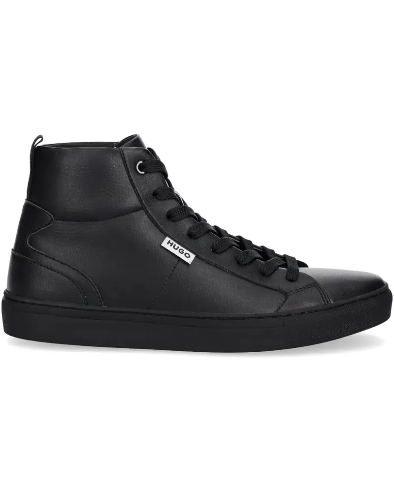 HUGO BOSS High-Top-Sneakers mit Schnürung - Schwarz Schwarz