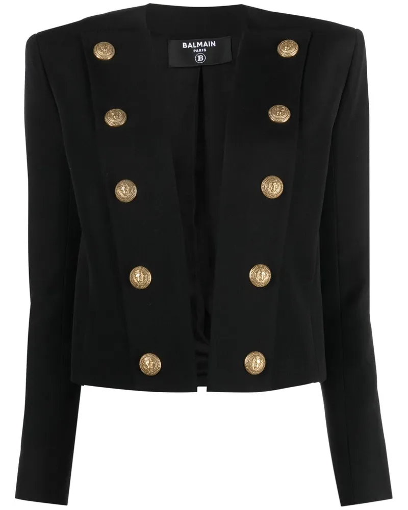 Balmain Klassische Tweed-Jacke - Schwarz Schwarz