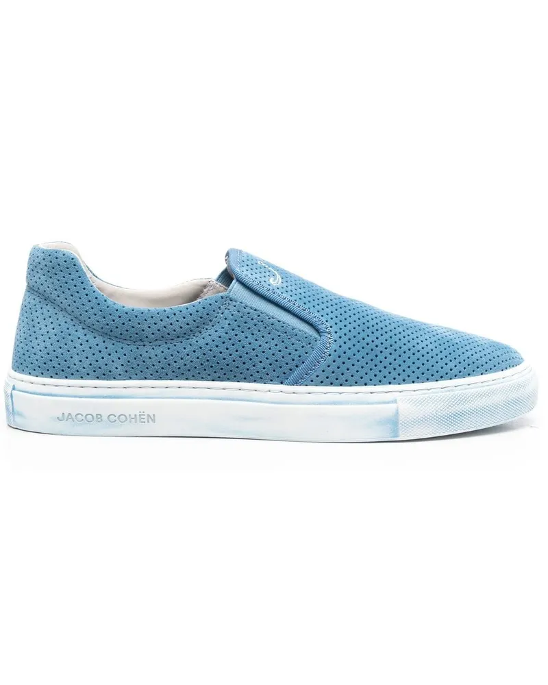 Jacob Cohën Slip-On-Sneakers mit perforiertem Detail - Blau Blau