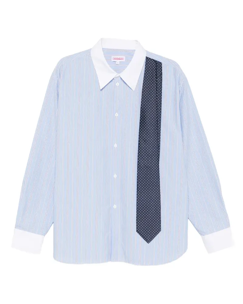 Charles Jeffrey Loverboy striped tie shirt - Blau Blau