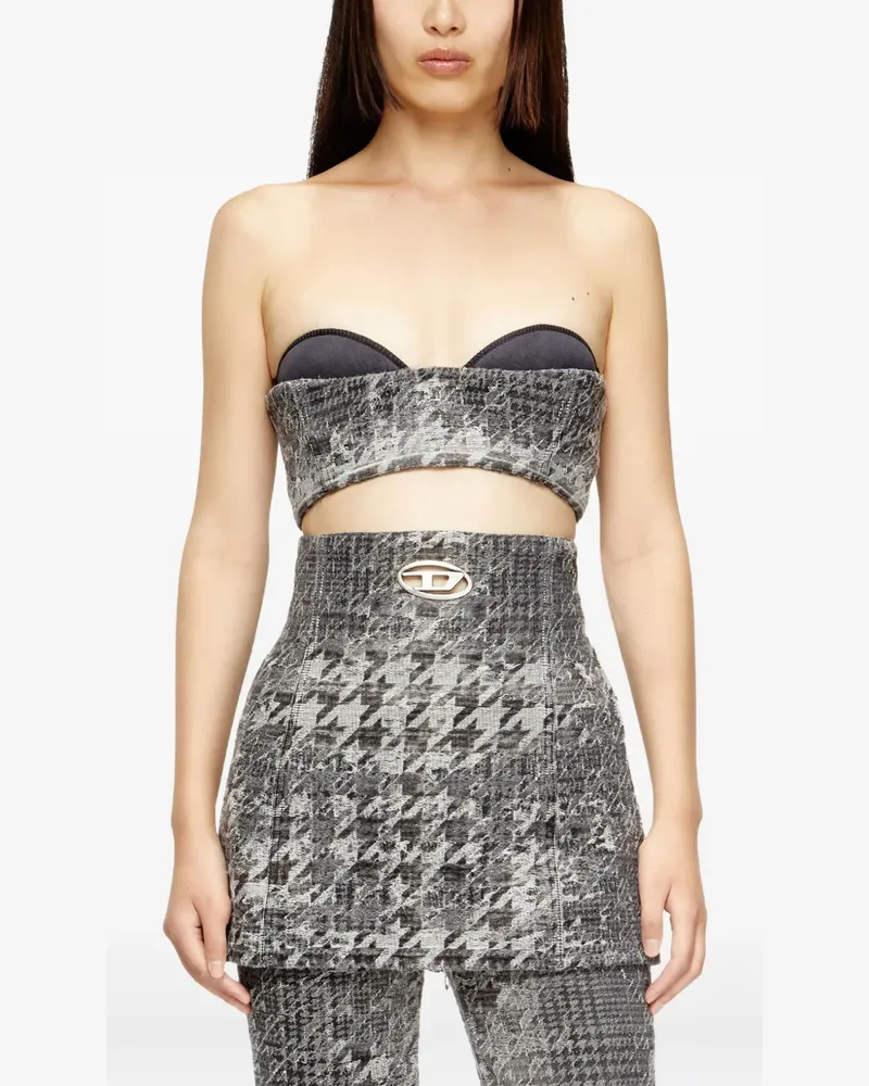 Diesel Jeans-Bralet mit Jacquardmuster - Schwarz Schwarz