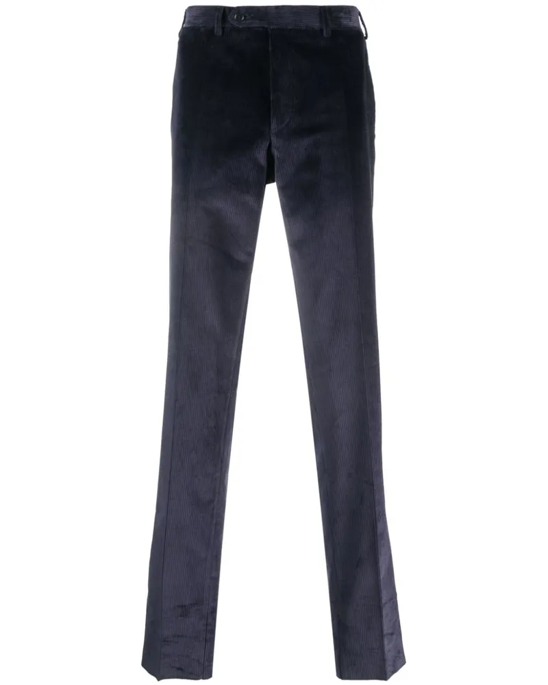 Canali Cordhose mit geradem Bein Blau