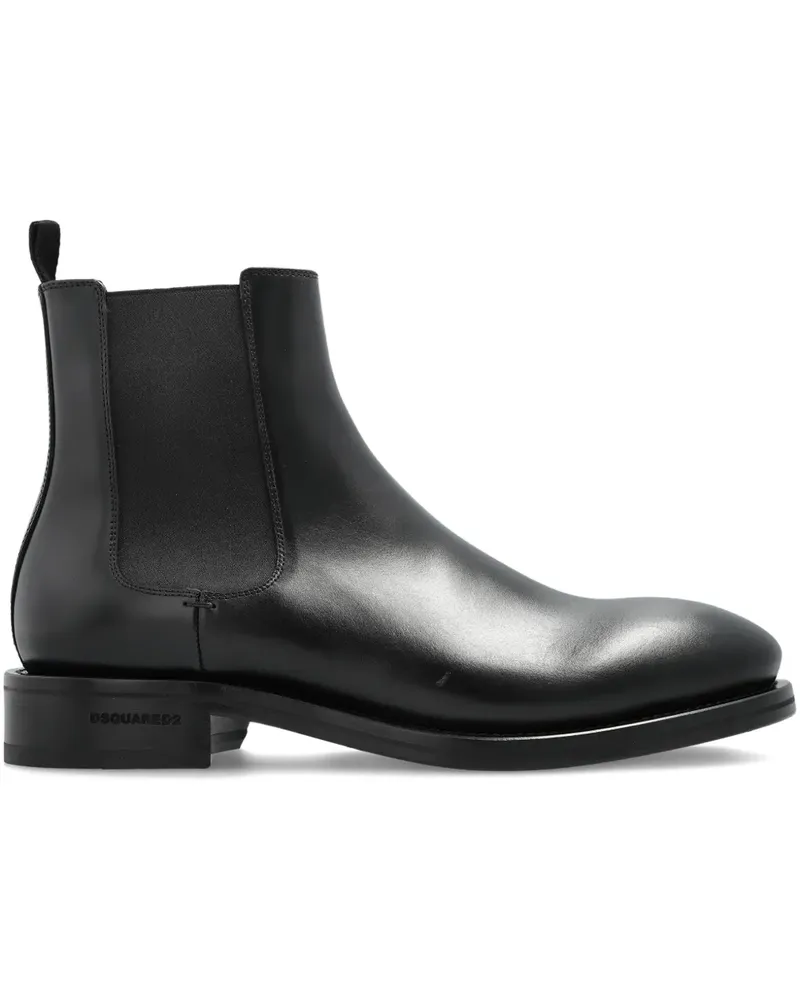 Dsquared2 leather Chelsea boots - Schwarz Schwarz