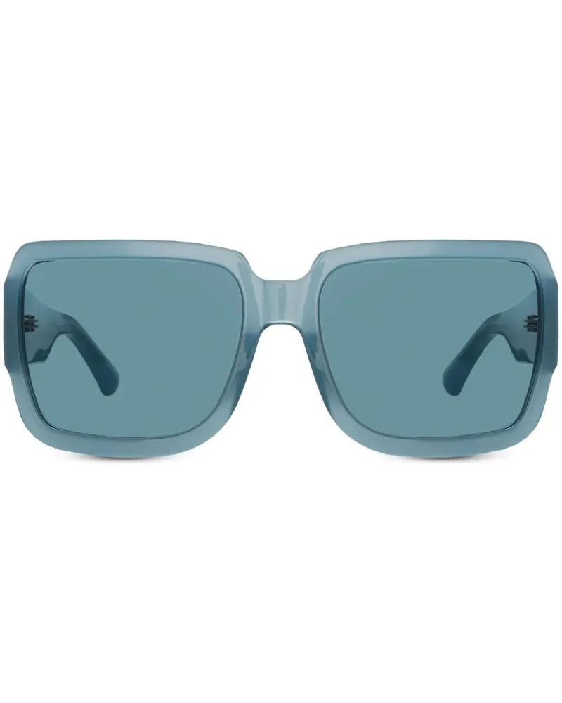 Linda Farrow x Dries Van Noten Sonnenbrille mit Oversized-Gestell - Blau Blau