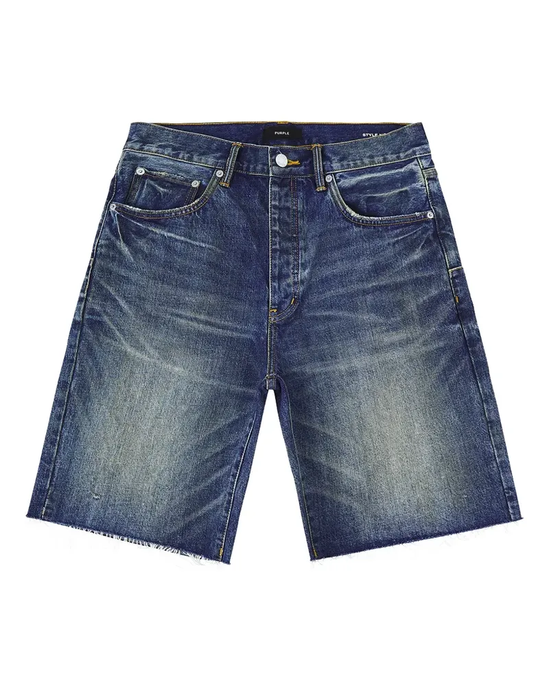 PURPLE BRAND frayed-hem denim short - Blau Blau