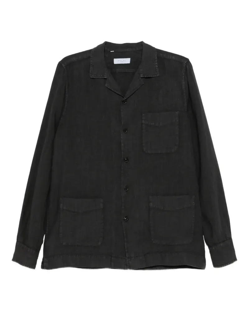 Boglioli Hemd mit aufgesetzter Tasche - Braun Braun