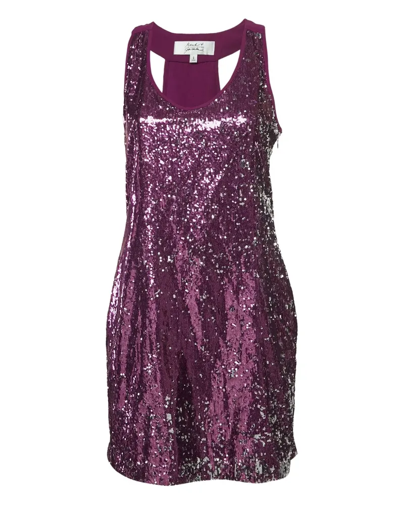 Badgley Mischka 2024 Kleid mit Pailletten - Violett Violett
