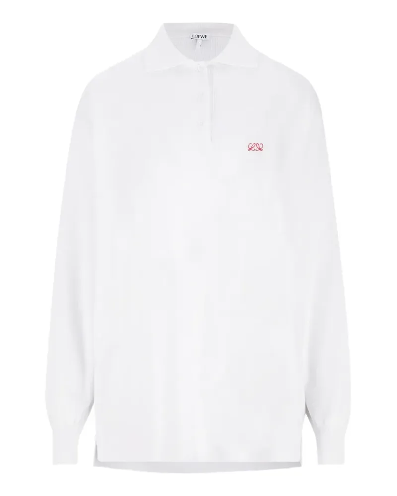 Loewe Poloshirt mit Logo-Stickerei - Weiß Weiß