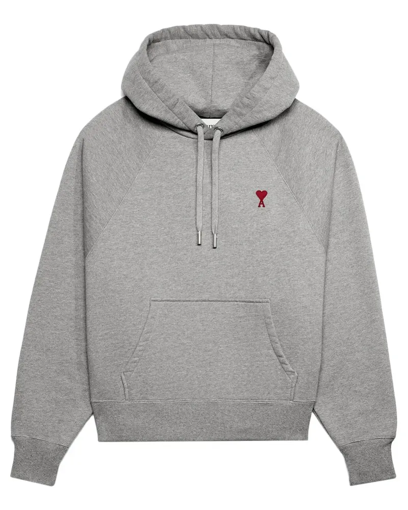 AMI Paris Hoodie aus Bio-Baumwolle - Grau Grau
