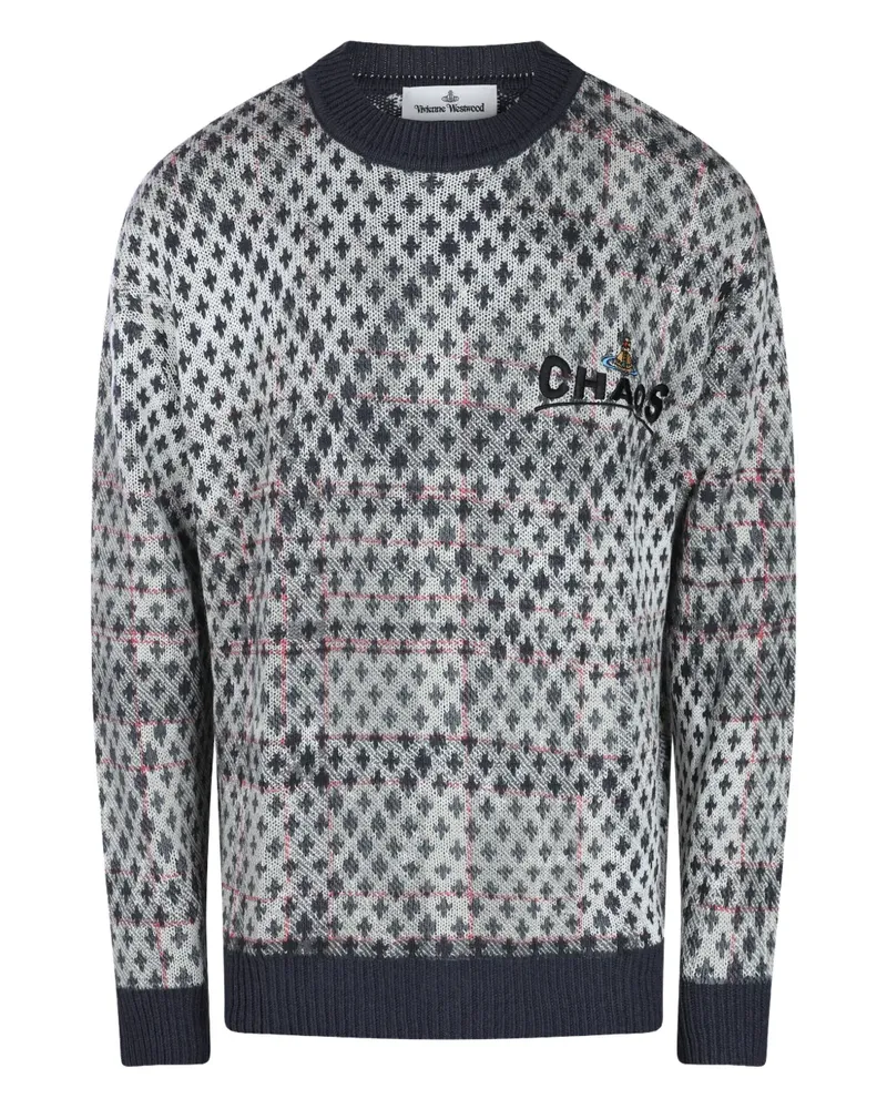 Vivienne Westwood Pullover mit Hahnentrittmuster - Weiß Weiß