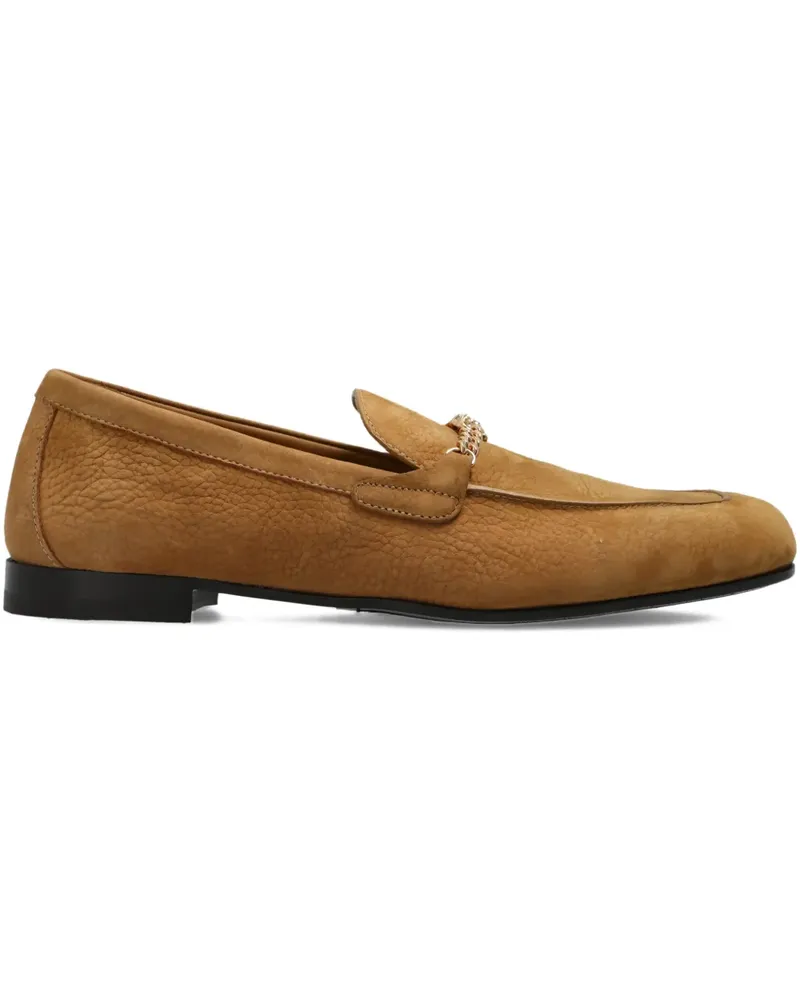 Versace Loafer mit Medusa-Zierkette - Braun Braun