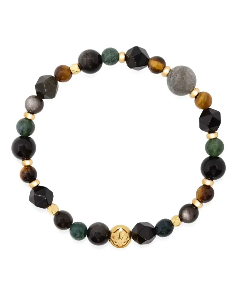 Nialaya Spiritual Power mixed-stone beaded bracelet - Schwarz Schwarz