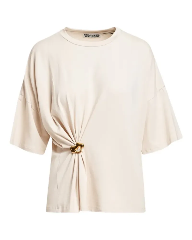 Essentiel T-Shirt mit Beschlägen - Nude Nude