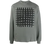 Sweatshirt mit Gitter-Print