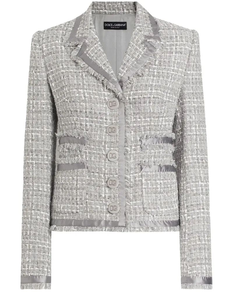 Dolce & Gabbana Bouclé-Jacke - Grau Grau
