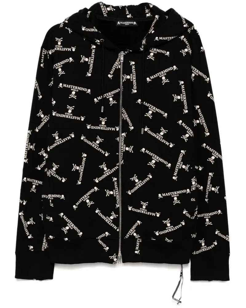 Mastermind World Kapuzenjacke mit Monogramm - Schwarz Schwarz
